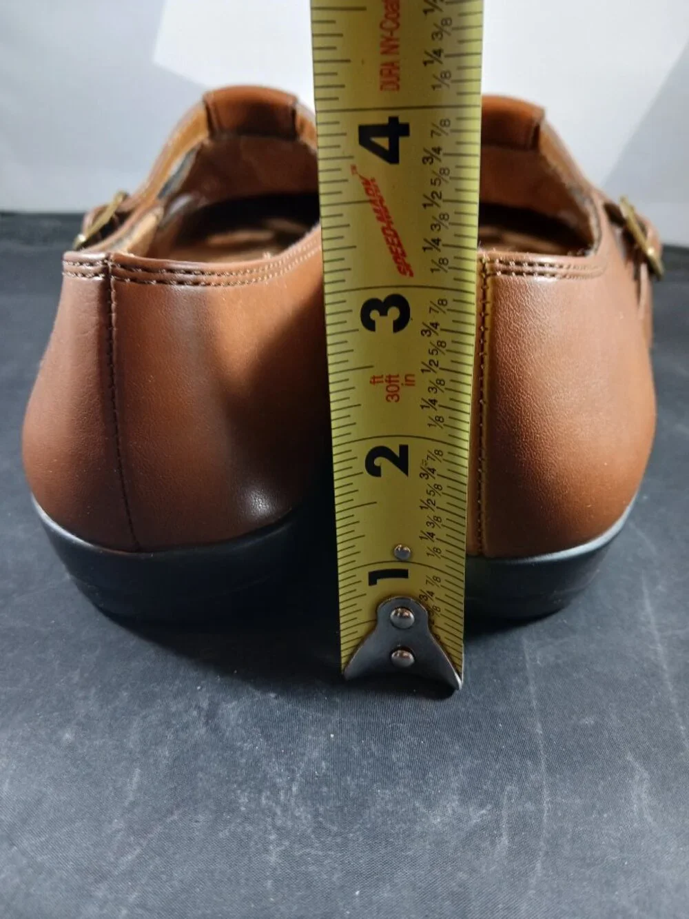 Life Stride Women's Brown Leather Comfort Shoes size 8.5M